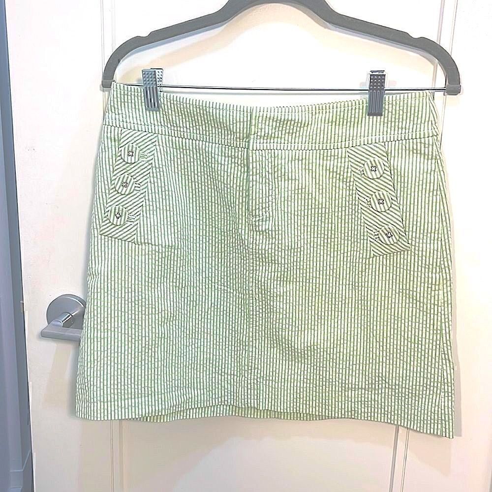 Lilly Pulitzer Green Striped Skirt